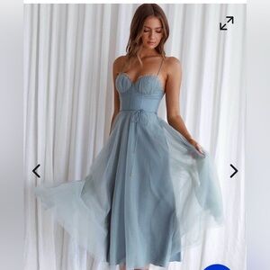 Selfie Leslie Light Blue Midi Dress